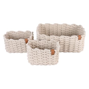 LIVARNO® Aufbewahrungskorb-Set, 3-teilig - B-Ware