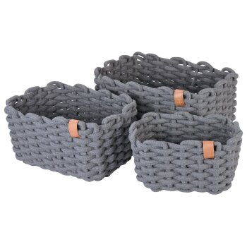 LIVARNO® Aufbewahrungskorb-Set, 3-teilig - B-Ware