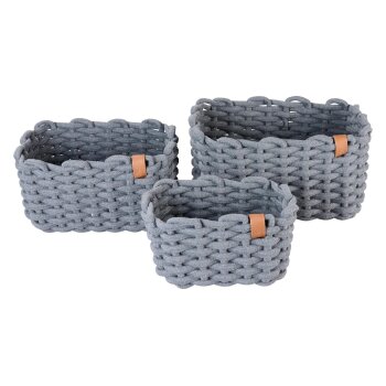 LIVARNO® Aufbewahrungskorb-Set, 3-teilig - B-Ware