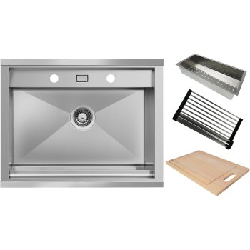 Respekta Edelstahlspüle mit Zubehör California...