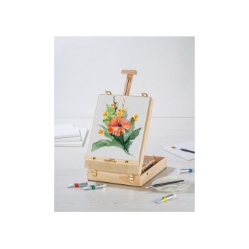 crelando® Koffer-Tischstaffelei, natur - B-Ware sehr gut