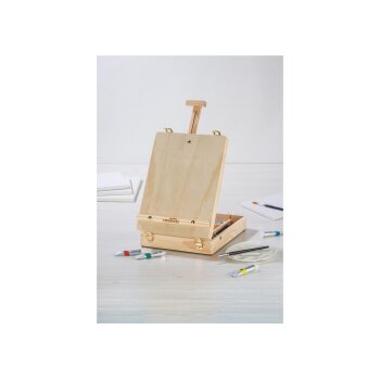 crelando® Koffer-Tischstaffelei, natur - B-Ware sehr gut