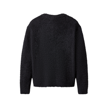 esmara® Damen Plüsch-Cardigan (Schwarz, S(36/38)) - B-Ware neuwertig