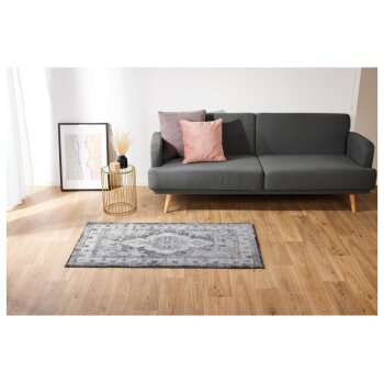 LIVARNO home Vintage-Teppich, geeignet für Fußbodenheizung (Grau) - B-Ware neuwertig