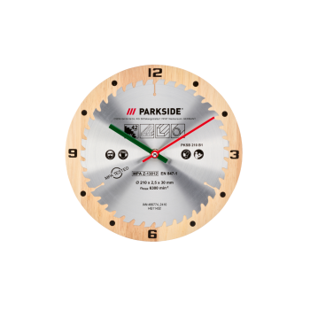 PARKSIDE® Wanduhr PWCP1A1, im Sägeblatt-Design - B-Ware sehr gut