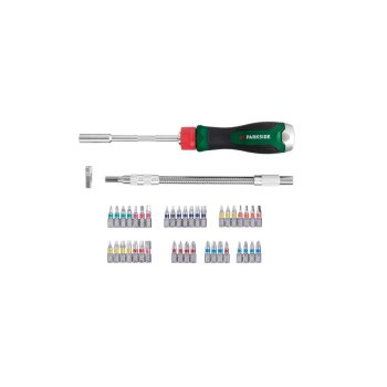 PARKSIDE® 43-teiliges Ratschenschraubendreher-Bit-Set...