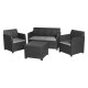 LIVARNO home Loungeset mit Tisch, 4-teilig, Kunststoff, anthrazit - B-Ware Transportschaden Kosmetisch