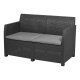 LIVARNO home Loungeset mit Tisch, 4-teilig, Kunststoff, anthrazit - B-Ware Transportschaden Kosmetisch