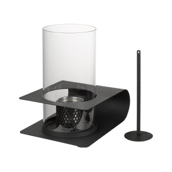 tepro Ethanol Tischfeuer Design, mit Windschutz (rundes...
