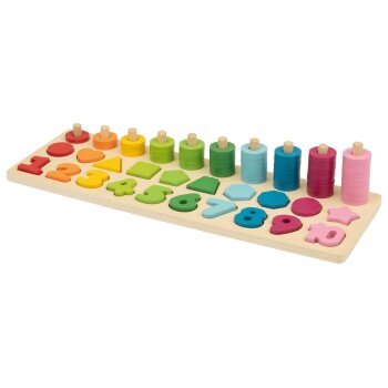 LUPILU® Zählstäbe aus Holz / Magnetisches Labyrinth / Abakus / Rechen-Spielzeug / Logik-Spiel (Logik-Spiel) - B-Ware sehr gut