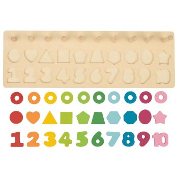 LUPILU® Zählstäbe aus Holz / Magnetisches Labyrinth / Abakus / Rechen-Spielzeug / Logik-Spiel (Logik-Spiel) - B-Ware sehr gut