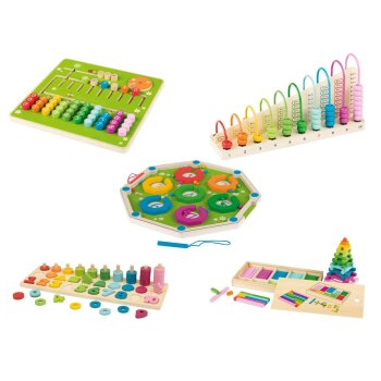 lupilu® Zählstäbe aus Holz / Magnetisches...