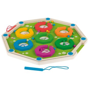 lupilu® Zählstäbe aus Holz / Magnetisches Labyrinth / Abakus / Rechen-Spielzeug / Logik-Spiel - B-Ware