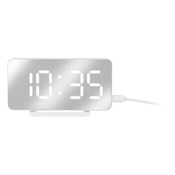 LIVARNO® Digitaler Spiegel Wecker (Weiß) -...