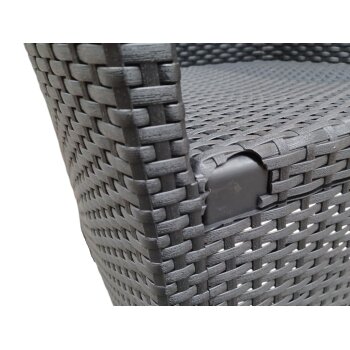 LIVARNO home Loungeset mit Tisch, 4-teilig, Kunststoff,...