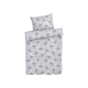 LIVARNO home Bettwäsche, aus Edel-Renforcé, 140 x 200 cm, Blumen/weiß/grau - B-Ware neuwertig