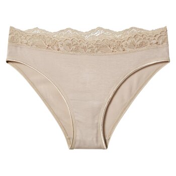 esmara® Damen Slips mit Spitze, 3 Stück (orange/beige, L(44/46)) - B-Ware neuwertig
