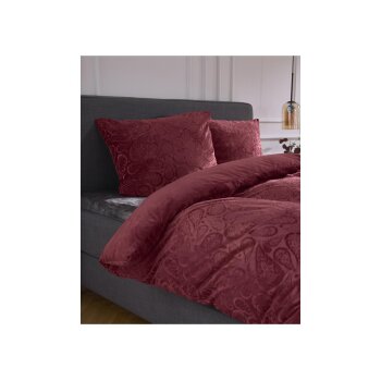 LIVARNO® Plüsch-Wendebettwäsche, 135 x 200 cm (Rot) - B-Ware sehr gut