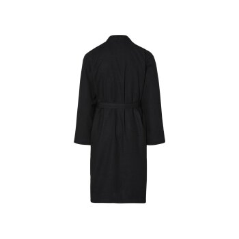 LIVARNO home Unisex Bademantel, mit modischer Waffelstruktur (Schwarz, M) - B-Ware neuwertig