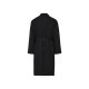 LIVARNO home Unisex Bademantel, mit modischer Waffelstruktur (Schwarz, M) - B-Ware neuwertig