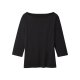 esmara® Damen Langarmshirt 3/4 Arm, 2 Stück (Schwarz/weiß, L(44/46)) - B-Ware neuwertig
