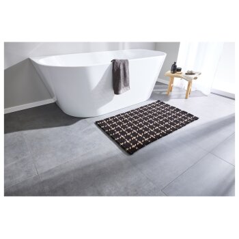 LIVARNO home Badematte, 60 x 100 cm (Schwarz/Braun) - B-Ware neuwertig