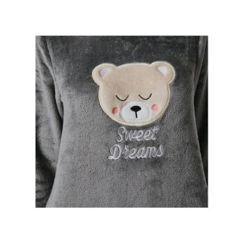 esmara® Damen Plüsch Pyjama (Grau, XS(32/34)) - B-Ware neuwertig