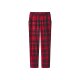 esmara® Damen Pyjama mit Hose aus Flanell (navy/red, M(40/42)) - B-Ware neuwertig