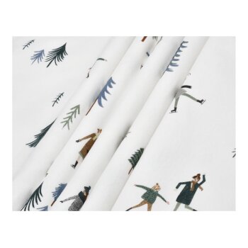 LIVARNO® Bettwäsche, aus Feinbiber, 160 x 200 cm, Menschen - B-Ware neuwertig