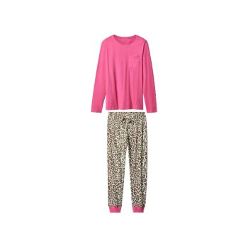 esmara® Damen-Baumwollpyjama, M, rosa - B-Ware neuwertig