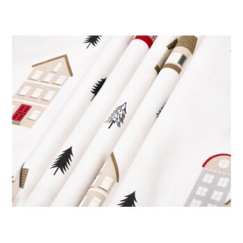 LIVARNO® Bettwäsche, aus Feinbiber, 160 x 200 cm, Häuser - B-Ware neuwertig