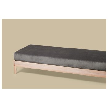 LIVARNO® Plüsch-Spannbettlaken, 90-100 x 200 cm (Grau) - B-Ware neuwertig