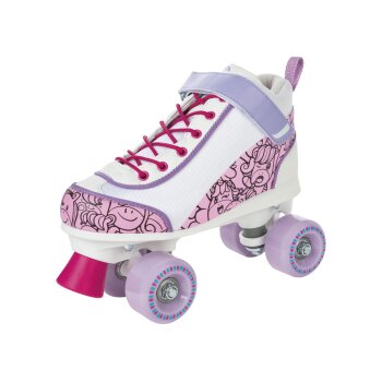 CRIVIT Kinder-Rollschuhe, PU-Rollen, ABEC-5 Kugellager (weiß/rosa/lila, 35/36) - B-Ware sehr gut