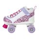 CRIVIT Kinder-Rollschuhe, PU-Rollen, ABEC-5 Kugellager (weiß/rosa/lila, 35/36) - B-Ware sehr gut