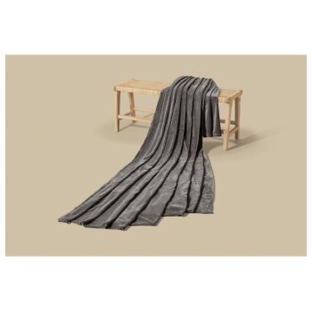 LIVARNO® Kuscheldecke, 280 x 300 cm, anthrazit - B-Ware sehr gut