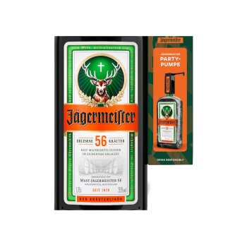 Jägermeister Kräuterlikör 1,75-l-Flasche mit Partypumpe 35% Vol