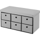 LIVARNO® Sitztruhe, 6 Fächer - B-Ware
