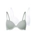 esmara® Damen Bügel-BHs, 2 Stück (mint/weiß, 80B) - B-Ware neuwertig
