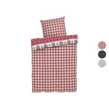 LIVARNO home Mikrofaser-Feinbiber-Wendebettwäsche,...