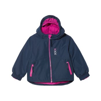 lupilu® Kinder Schneejacke, mit Schneefang und verlängerter Rückseite (navy/pink, 86/92) - B-Ware neuwertig