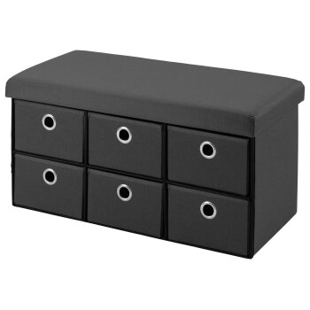LIVARNO® Sitztruhe, 6 Fächer, anthrazit - B-Ware sehr gut