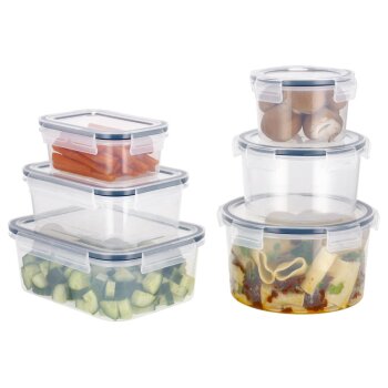 SILVERCREST® Frischhaltedosen-Set, 6-teilig (quadratisch & rund) - B-Ware neuwertig