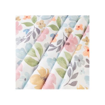 LIVARNO home Bettwäsche, aus Mikrofaser-Satin, 220 x 200 cm, Blumen - B-Ware neuwertig