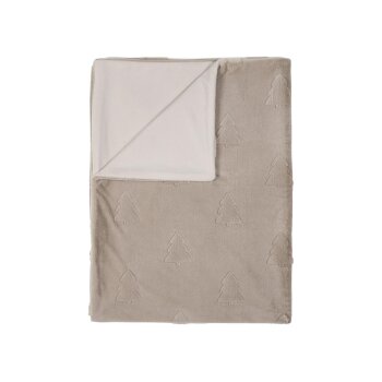 LIVARNO® Kuscheldecke, 130 x 170 cm, beige/Tanne - B-Ware neuwertig