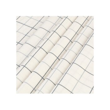 LIVARNO home Verstärkte Seersucker-Bettwäsche, 160 x 200 cm, weiß kariert - B-Ware neuwertig