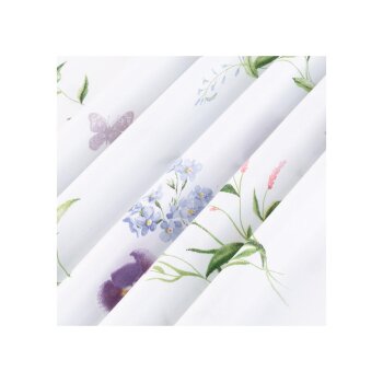 LIVARNO home Bettwäsche, aus Mikrofaser-Satin, 220 x 200 cm, Blumen - B-Ware neuwertig