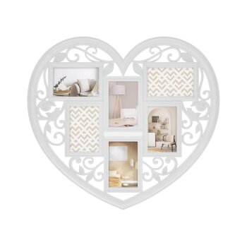 LIVARNO® Collage-Bilderrahmen (Heart weiß) - B-Ware neuwertig