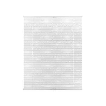 Lichtblick Plissee Klemmfix, ohne Bohren, verspannt, blickdicht, ab 45 x 130 cm (Effekt: Sonne, 100 x 130 cm) - B-Ware neuwertig
