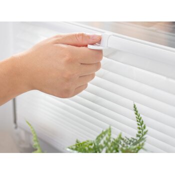 Lichtblick Plissee Klemmfix, ohne Bohren, verspannt, blickdicht, ab 45 x 130 cm (Effekt: Sonne, 100 x 130 cm) - B-Ware neuwertig