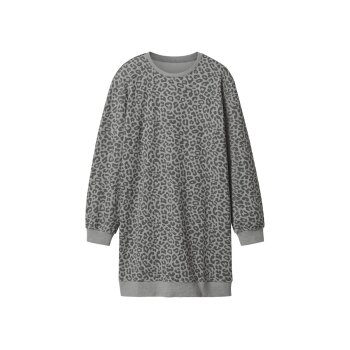 esmara® Damen Sweatkleid (Leo/grau, XS(32/34)) - B-Ware neuwertig